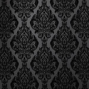 Black and White Mandala Wall Design black wallpaper