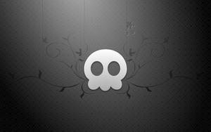 Black And White Skull Fanart black wallpaper