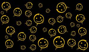 Black And Yellow Preppy Smiley Face preppy smiley face wallpaper