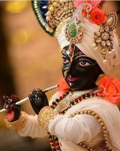 Black Figurine Krishna HD  Wallpaper