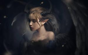 Black Girl Elf Fantasy Art Wallpaper