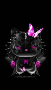 Black Hello Kitty In Dark Costume black hello kitty wallpaper