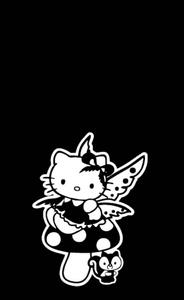 Black Hello Kitty In Fairy Costume black hello kitty wallpaper