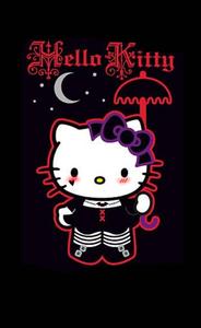 Black Hello Kitty In Scene Costume black hello kitty wallpaper