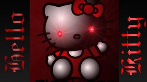 Black Hello Kitty With Red Eyes black hello kitty wallpaper