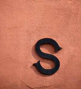 Black Letter S On Pink Wall letter s wallpaper