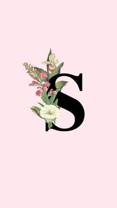Black Letter S With Flower letter s wallpaper