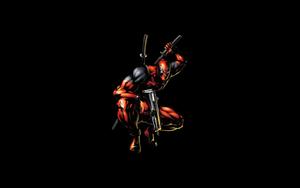 Black Minimalistic Comic Deadpool Background deadpool wallpaper