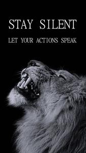 Black Motivation Silent Lion black motivation wallpaper