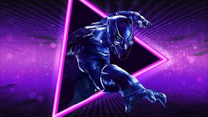 Black Panther In Purple Hue black panther wallpaper