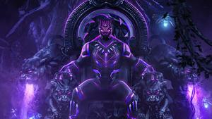 Black Panther In Throne black panther wallpaper