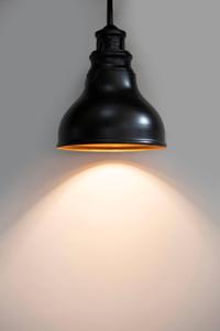 Black Pendant Lamp Turned On meme wallpaper