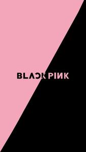 black pink - a black and pink logo blackpink wallpaper