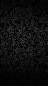 Black Spiral Leaves Design Phone phone wallpaper