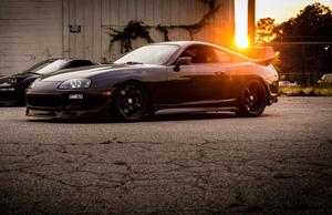 Black Toyota Supra Car At Dusk toyota supra wallpaper
