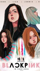 Blackpink Cute Digital Poster blackpink cute wallpaper