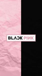 Blackpink Logo In Black And Pink blackpink logo wallpaper