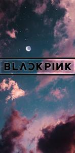 Blackpink Logo Over Blue Sky blackpink logo wallpaper