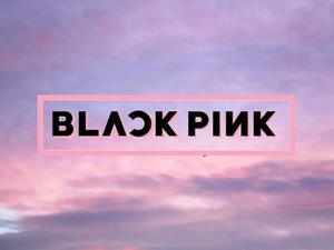 Blackpink Logo Pastel Sky blackpink logo wallpaper