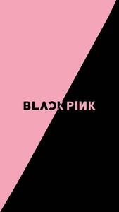 Blackpink Logo With Diagonal Division Of Color blackpink logo wallpaper