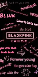 Blackpink Logo With Song Titles blackpink logo wallpaper