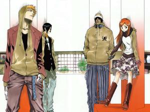 Bleach Ichigo Sosuke Kisuke Orihime Picture bleach wallpaper