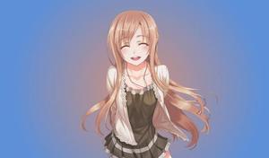 Blonde Girl Anime Cute Laptop cute laptop wallpaper