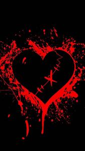 Bloody Red Broken Heart Black broken heart black wallpaper