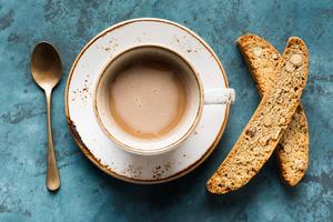 Blue Aesthetic Coffee And Bread blue aesthetic wallpaper