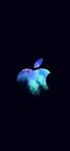 Blue Apple Logo iPhone Dark iphone dark wallpaper