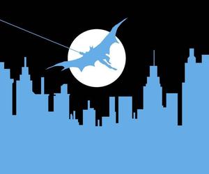 Blue Batman Silhouette Art batman wallpaper