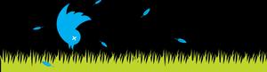 Blue Bird Graphicon Grass Wallpaper