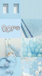 Blue Girl Aesthetic Collage aesthetic collage wallpaper