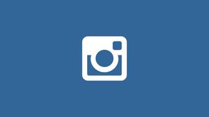 Blue Minimalist Instagram Icon instagram wallpaper