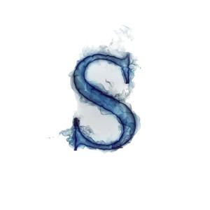 Blue Smoked Letter S letter s wallpaper