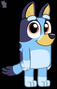 Bluey Fan Art With Large Eyes bluey wallpaper