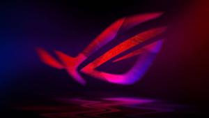 Blurry Neon Asus ROG Symbol asus rog wallpaper