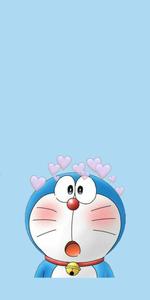 Blushing Doraemon iPhone Fanart doraemon iphone wallpaper