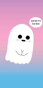 Boo! Look who decided to join the party. cute ghost wallpaper
