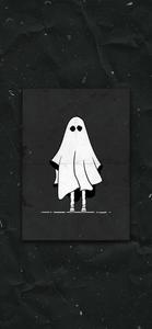 Boo! cute ghost wallpaper