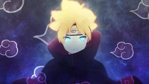 "Boruto Uzumaki sporting the iconic Akatsuki emblem" Wallpaper