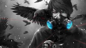 Boy With Gas Mask Dark Aesthetic Anime Pfp dark aesthetic anime pfp wallpaper