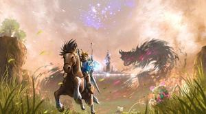 Brave Adventurer Link Faces Off Against Monstrous Monsters legend of zelda wallpaper