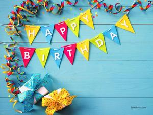 Bright and Colorful Happy Birthday Banner happy birthday wallpaper