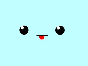 Brighten Up Your Day with A Pastel Blue Kawaii Face kawaii wallpaper