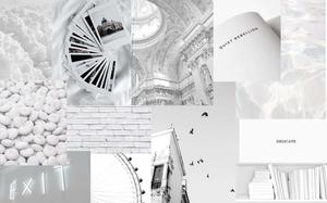 Brighten up your home or workspace with this crisp white aesthetic white aesthetic wallpaper