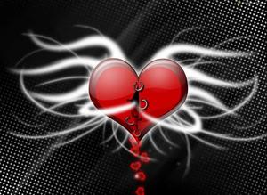 Broken Heart on a Black Background broken heart black wallpaper