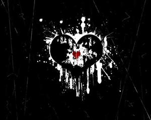 Broken Heart on a Black Background broken heart black wallpaper
