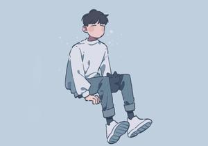 Brooding Sketch of a Stylish Boy in Aesthetics aesthetic drawings wallpaper