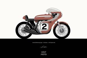 Brown Vintage Honda Motorcycle motorcycle wallpaper